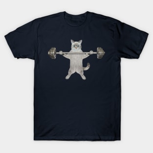 cat in a gym T-Shirt